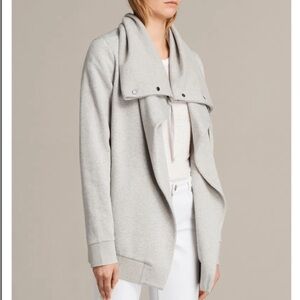ALL SAINTS “Brooke” sweatshirt wrap jacket
